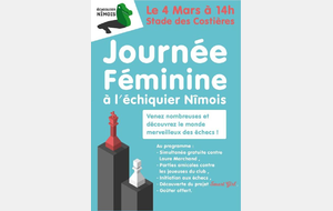 Journée féminine du 4 mars à L’Échiquier Nîmois