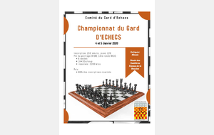 Championnat du Gard open Hubert Laval 4&5 janvier 2020