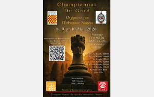Championnat du Gard 8, 9 et 10 mai 2026