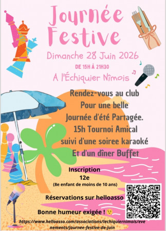 Journée Festive Dimanche 28 juin de 15h à 21h30
