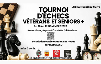 Tournoi veterans 22 au 22 novembre 2026