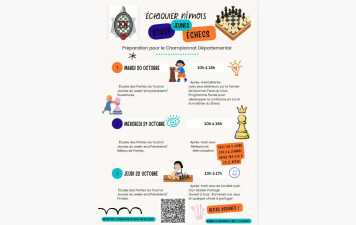 Stage de Préparation au Championnat Départemental Jeunes du Gard du 20 au 22 Octobre réservé aux Jeunes de L'Echiquier Nîmois.