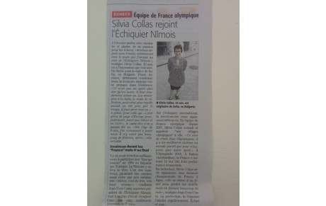 Silvia Collas rejoint l'échiquier Nîmois!