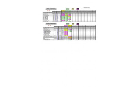 Perf équipes Nîmoises Saison 2016-2017