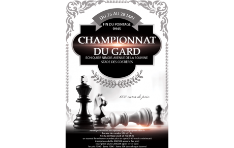 Championnat du Gard 2017 du 25 au 28 mai