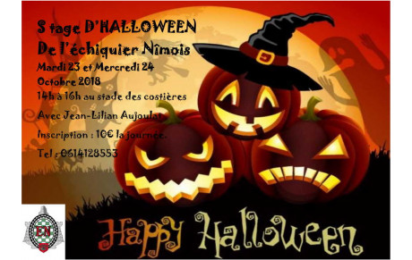 Stage échecs halloween avec Jean-Lilian Aujoulat