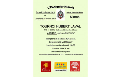 TOURNOI FIDE -2200 23 et 24 février 2019