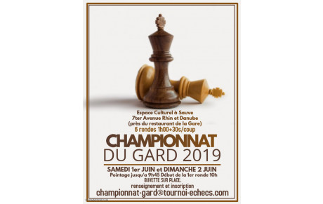 Championnat du Gard open SAUVE 1 et 2 JUIN !