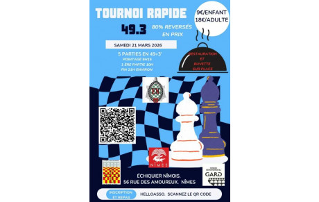Tournoi rapide 49.3 1ère ronde 10H