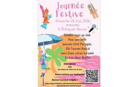 Journée Festive Dimanche 28 juin de 15h à 21h30