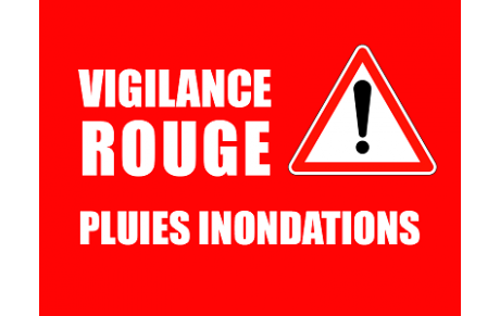 L'échiquier Nîmois est fermé aujourd'hui : ALERTE PLUIE INONDATION Vigilance rouge pluie inondations.