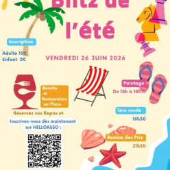 Blitz d'été 5+3 vendredi 26 juin à 18H pointage fin 21H30
